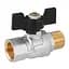 Кран кульовий Kroner 1/2" ВЗ PN40 метелик, нікельований (CV033207) - мініатюра 2