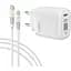 Сетевое зарядное устройство Intaleo TCGQPD120L USB Type-C Quick Charge 3.0 20W + Lightning-Type-C Cable White - миниатюра 1