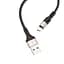 Кабель Hoco X26 Pisces Cable USB to Type-C 2A 1m Black & Gold - мініатюра 1