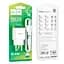 Комплект адаптер и кабель Hoco C106A Lightning Cable Leisure single port charger белый - миниатюра 9