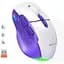 Комп'ютерна миша BTM001 RGB підсвічування 2400 DPI 7 кнопок USB 2.4G бездротова ігрова White-purple - мініатюра 3