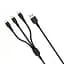 Кабель 3 в 1 Denmen D16V - Lightning + microUSB + Type-C комбо - миниатюра 1