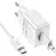 Блок живлення мережевий Hoco C106A Leisure + Type-C single port charger 1USB 10.5W білий - мініатюра 5