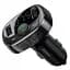 FM-Модулятор Baseus T typed Bluetooth MP3 + car holder (Standard edition) Black CCTM-01 - мініатюра 1