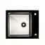 Кухонная стеклянная мойка Germece Handmade Black Glass (600x510x200), Черный - миниатюра 1