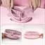 Набір силіконового дитячого посуду Cheeks для прикорму на присосках із харчового силікону ніжно-рожевий + Силіконова соска пустушка ортодонтична губки для новонароджених фуксія - мініатюра 8
