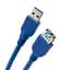 Кабель USB 3.0 AM - USB AF, 1.5 м, синій, Extradigital (KBU1632) - мініатюра 1