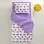 Простынь Cosas на резинке для коляски и люльки 40x80 fio dots, фиолетовая (DropViolet_FittedStroller_40х80) - миниатюра 2