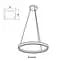 Светильник подвесной KLOODI CIRCLE3528 D1000 110W 4К BK - миниатюра 4