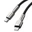 Кабель Baseus Cafule Metal Cable Type-C to Lightning PD 20W 2m CATLJK-B01 Black - миниатюра 2