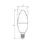 Лампочка EUROELECTRIC LED CL 9W 900Lm E14 4000K (LED-CL-09144(EE)) - мініатюра 3