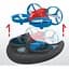 Квадрокоптер JJRC H101 Vehicle Drone Boat 3in1 Red-Blue [119036] - мініатюра 5