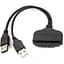 Адаптер PowerPlant 2*USB 3.0 - SATA III, 15 см - мініатюра 1