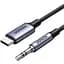 Кабель Ugreen Mini Jack 3.5mm to USB Type C CM450 DAC-чип 1м Black (25108) - миниатюра 1