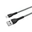 Кабель ColorWay USB - micro USB (M/M), Braided Cloth, 3 А, 1 м, Gray (CW-CBUM041-GR) - мініатюра 4
