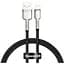 Кабель Baseus Cafule Series Metal Data Cable USB to Lightning 2.4A 0.25 м Чорний - мініатюра 1