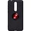 Чехол-накладка Toto Car Magnetic Ring TPU Case Nokia 3.1 Plus Black/Red - миниатюра 1