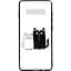Чохол-накладка Toto Cartoon Print Glass Case Samsung Galaxy S10 Cats White/Black - мініатюра 1