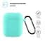 Силіконовий чохол для навушників Apple AirPods 2, Hang Case, бірюзовий, ультратонкий захисний кейс товщиною 2 мм, захист від подряпин, пилу та ударів, компактний, з карабіном для кріплення, ArmorStandart (ARM59686) - мініатюра 2