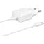 Зарядний пристрій Samsung 15Вт USB-С, кабель USB-C USB-C, 1м, білий (EP-T1510XWEGEU) - мініатюра 1