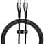 Кабель Baseus Glimmer Series Fast Charging USB-C to USB-C 100w 1m Black (CADH000701) [113823] - мініатюра 1