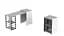 Стол-тумба трансформер Смарт 2/1 Ferrum-decor 750x1450x500 Черный металл ДСП Белое 16 мм (FRD-105095) - миниатюра 1