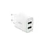 Мережевий зарядний пристрій XO L119 (EU) dual USB-A QC18W fast charging charger Білий - мініатюра 3