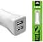 Автомобильное зарядное устройство GOLF GF-C2 Car charger 2USB 3,1A White - миниатюра 3