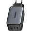 Мережевий зарядний пристрій Ugreen CD244 USB-A + 2xUSB-C 65W GaN Tech Fast Charger Grey [10335] [99277] - мініатюра 2