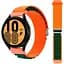 Браслет для Samsung Galaxy Watch FE - оранжево-темно-зелений Watchbands NormalCloth Wave ширина кріплення 20мм нейлоновий (FEWBWB19562553) - мініатюра 1