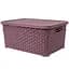 Корзина Diomedea с крышкой 34.5x24.5x15.5 см 10 л темно-пудровая (К13-803)  - миниатюра 1