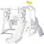Гірка-трансформер для дітей з гойдалкою Mealux Lola (KD-B076 White / Grey) - мініатюра 1