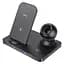 Бездротовий зарядний пристрій Hoco Wisdom 3-in-1 Wireless Fast Charger CW33 Black [62740] - мініатюра 3
