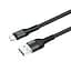 Кабель ColorWay USB - Lightning (M/M), nylon, 2.4 А, 1 м, Black (CW-CBUL045-BK) - миниатюра 8