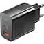 Мережевий зарядний пристрій Essager Pinchen 33W Travel Phone Charger USB A + TYPE C EU Black (ECTAC-PCB01-P) - мініатюра 1