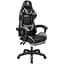 Кресло геймерское Kruger&Matz GX-150 с подставкой для ног Black/Grey - миниатюра 1