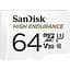 Карта пам'яті microSDXC (UHS-1 U3) SanDisk High Endurance 64Gb class 10 V30 (100Mb/s) (adapterSD) - мініатюра 1