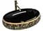 Умивальник Rea Meryl 60x40,5 black-gold (REA-U8811), Глянцева - мініатюра 1