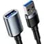 Кабель Baseus Cafule Cable USB 3.0 Male to USB 3.0 Female 2A 1m CADKLF-B0G Dark Grey - мініатюра 2