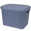 Кошик Diomedea з кришкою 44.5x33.6x31 см 30 л сіро-блакитний (К14-121)  - мініатюра 1