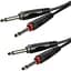 Готовый аудио кабель Roxtone 2xJack 6.3 mono - 2xJack 6.3 mono RAC-C100-L1 1м - миниатюра 1