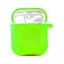 Силиконовый футляр с микрофиброй для наушников Airpods 1/2 Салатовый / Neon green - миниатюра 1