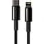 Кабель Baseus Tungsten Gold USB-C to Lightning 2m Black (CATLWJ-A01) [82115] - миниатюра 4