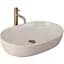 Умивальник Rea Cleo 61 beige matt бежевий накладний REA-U9655 - мініатюра 1