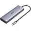 Концентратор Ugreen USB3.1 Type-C to HDMI/VGA/USB 3.0х3/RJ45/SD/TF/PD/35мм TRRS 100W 10-in-1 (15601) - мініатюра 1