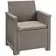 Комплект садових меблів Keter Emma 3 seater set стіл-скриня бежевий - мініатюра 3