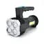 Ліхтар пошуковий Portable Lamp YT-81043, 4LED T6+COB, 5W, 3+1 режим, 1200mah, Black, IP40, USB кабель, 140х70х90мм, BOX - мініатюра 1