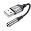 Переходник Hoco LS36 USB to 3.5 внешняя звуковая карта 12 см DAC - миниатюра 1