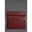 Шкіряний чохол-конверт BlankNote Crazy Horse на магнітах для MacBook 13 Бордовий - мініатюра 3