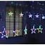 Гирлянда светодиодная  Штора Звездопад 2.5метра 138LED 12 звезд 220В Multi color - миниатюра 1